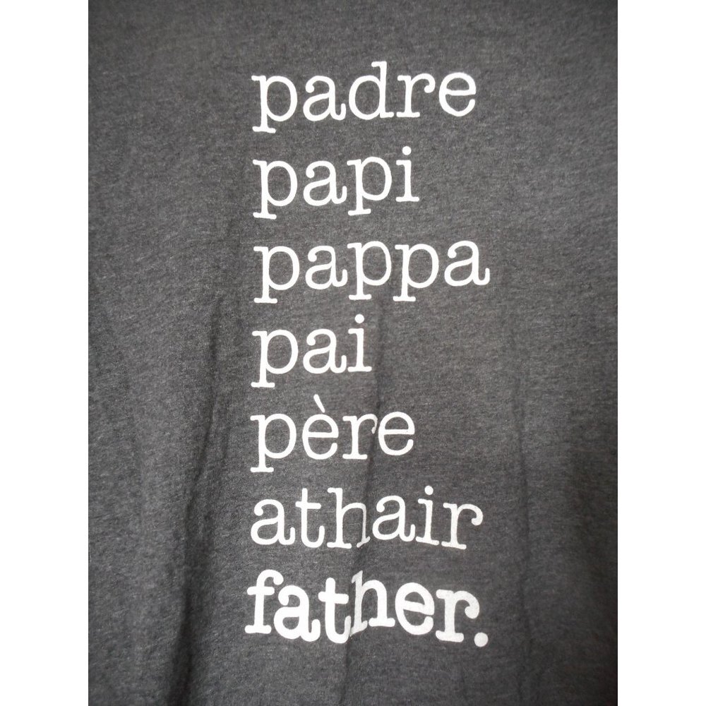 Father in different Languages Sz M Tee T-Shirt Cotton Blend